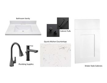 a bathroom with a sink and a faucet